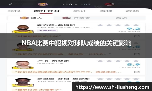 NBA比赛中犯规对球队成绩的关键影响